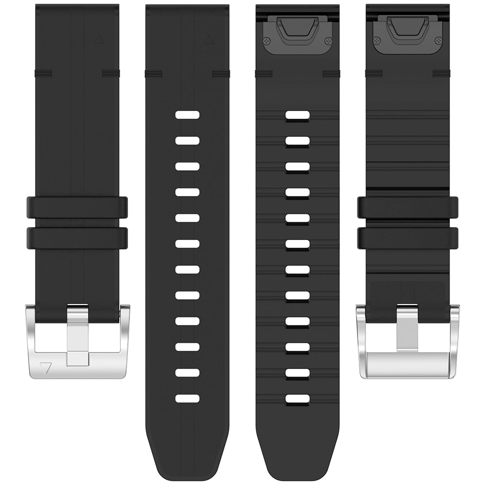 Techsuit W071 -ranneke Garmin Instinct / Approach / Fenix -kellomallistolle, 20mm, Musta