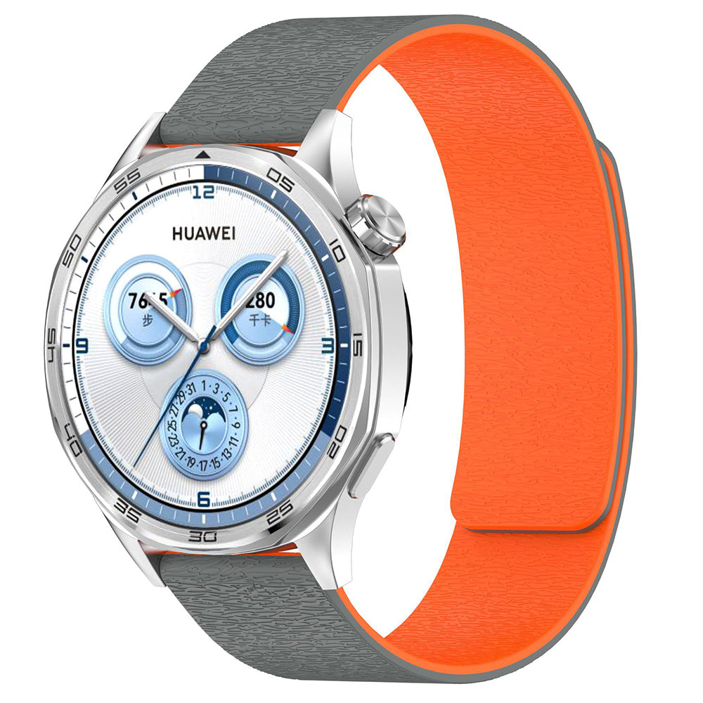 Techsuit W074 -ranneke Samsung Galaxy Watch Series -sarjaan, Harmaa Oranssi