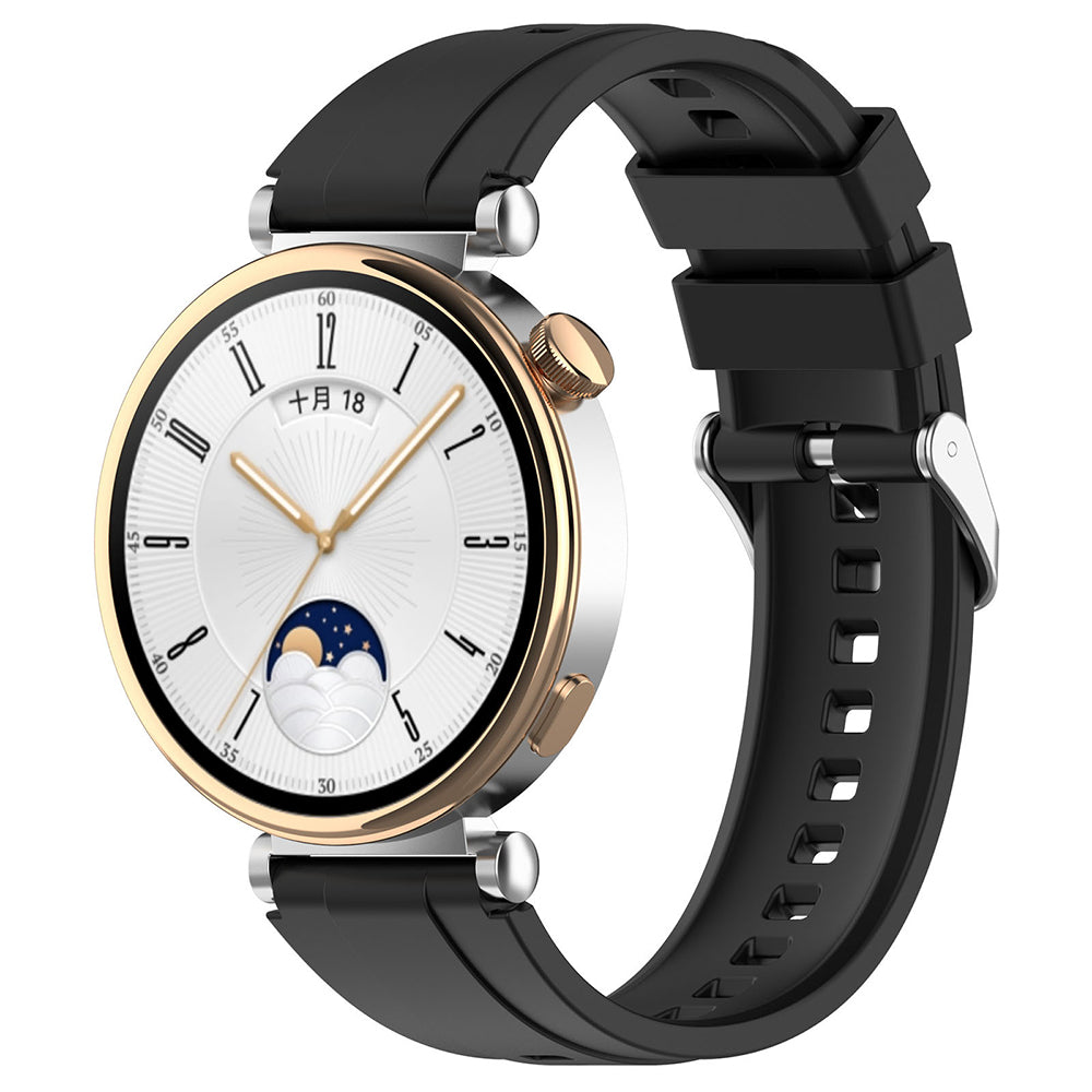 Techsuit W075 -ranneke Huawei Watch / Garmin Watch Series, 18mm, Musta