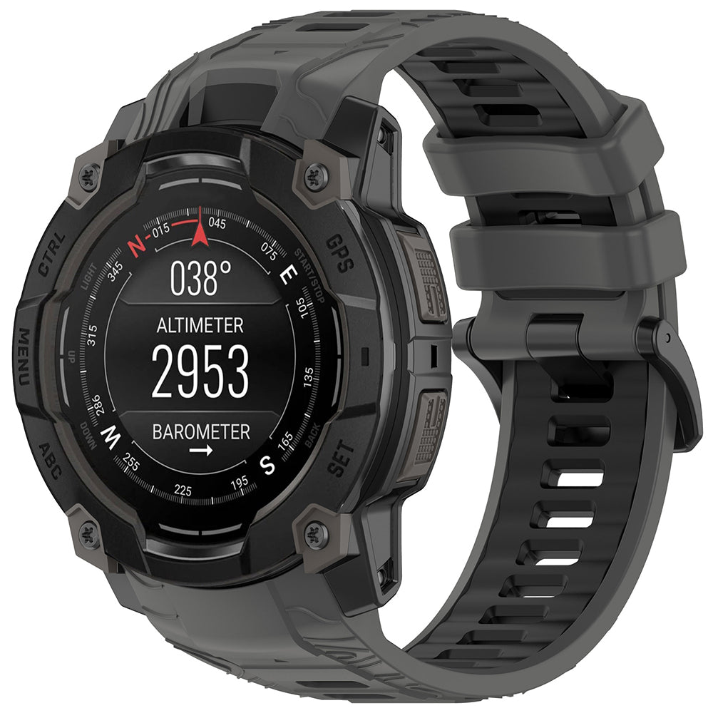 Techsuit W077 -ranneke Garmin Instinct 3 50mm Solar / Instinct 3 50mm, Harmaa