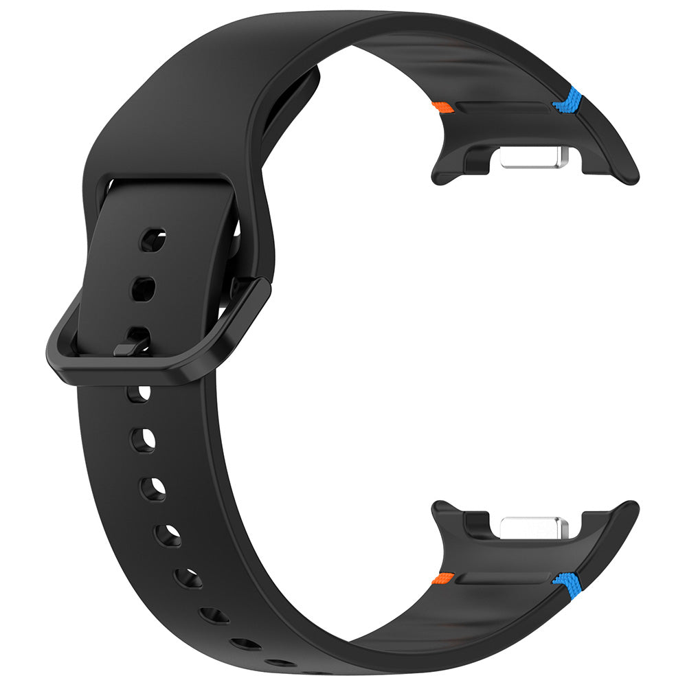 Techsuit W079 -ranneke Samsung Galaxy Watch8 / Watch8 Classic -sarjalle, Musta