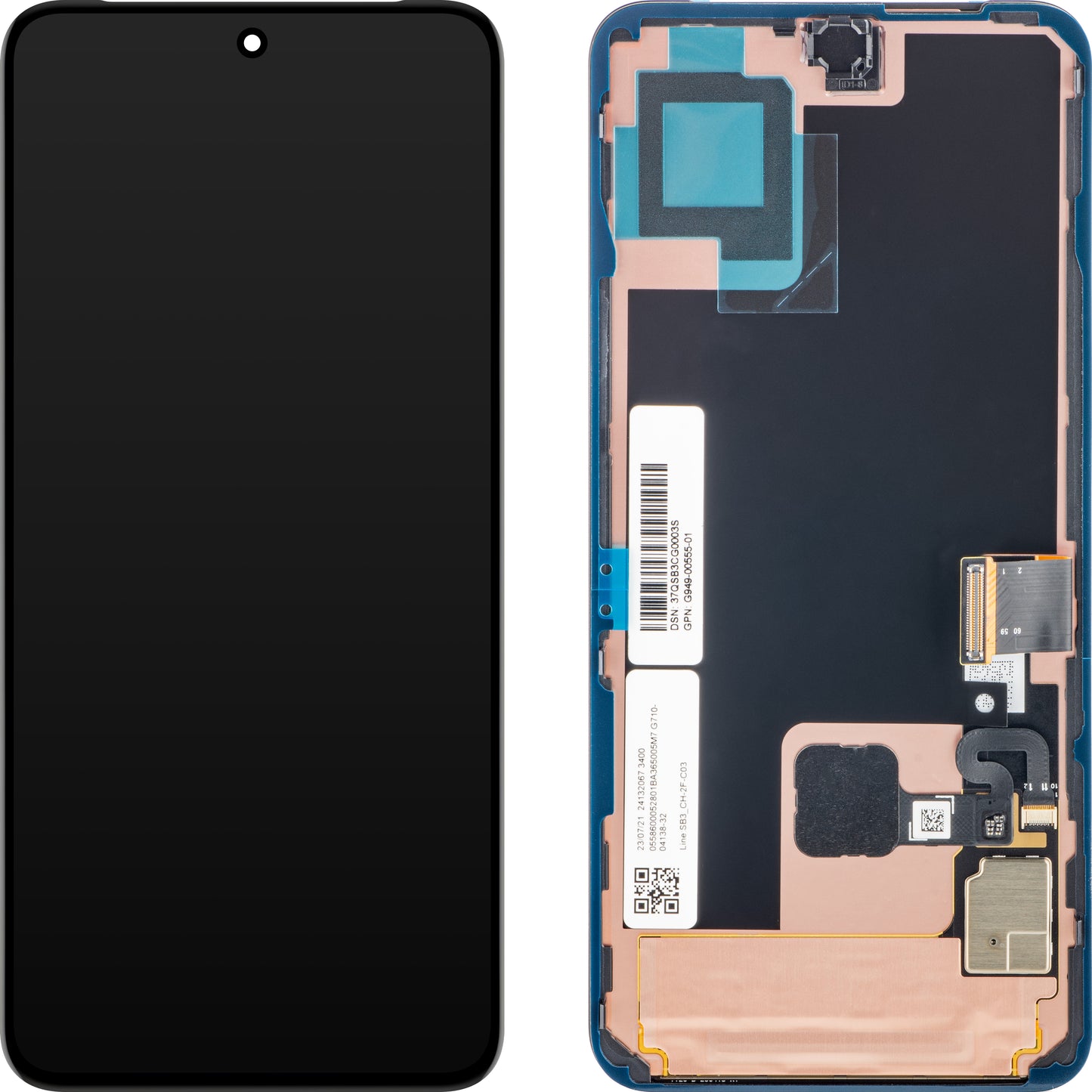 Google Pixel 8 -näyttö kosketusnäytöllä, Swap
