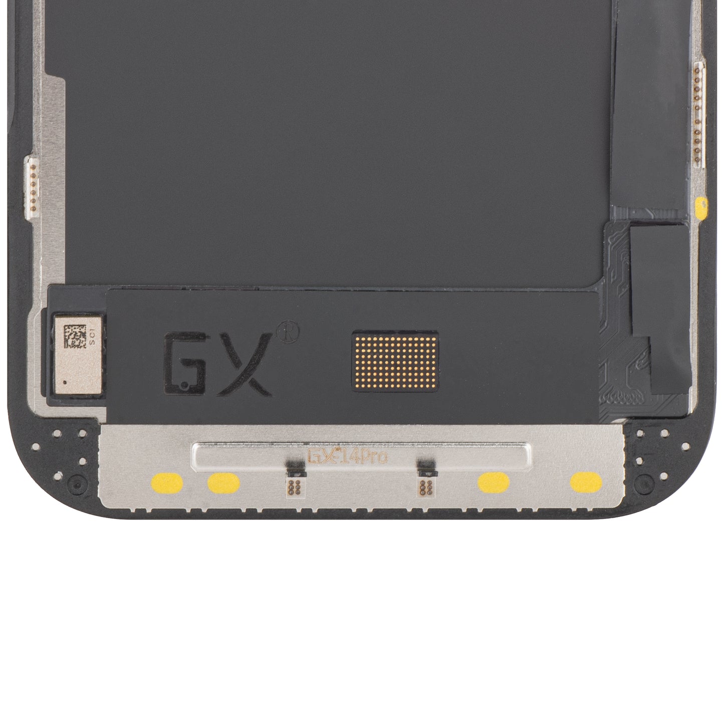 Kosketusnäyttö GX Apple iPhone 14 Pro:lle, kehyksellä, OLED IC siirrettävä versio, musta