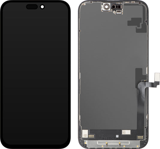 JK-näyttö kosketusnäytöllä Apple iPhone 16 Plus -malliin, kehyksellä, liikuteltava In-Cell IC LCD -versio, musta