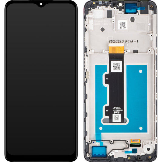 Kosketusnäyttö Motorola Moto E22i / E22, kehyksellä, musta, huoltopaketti 5D68C21594