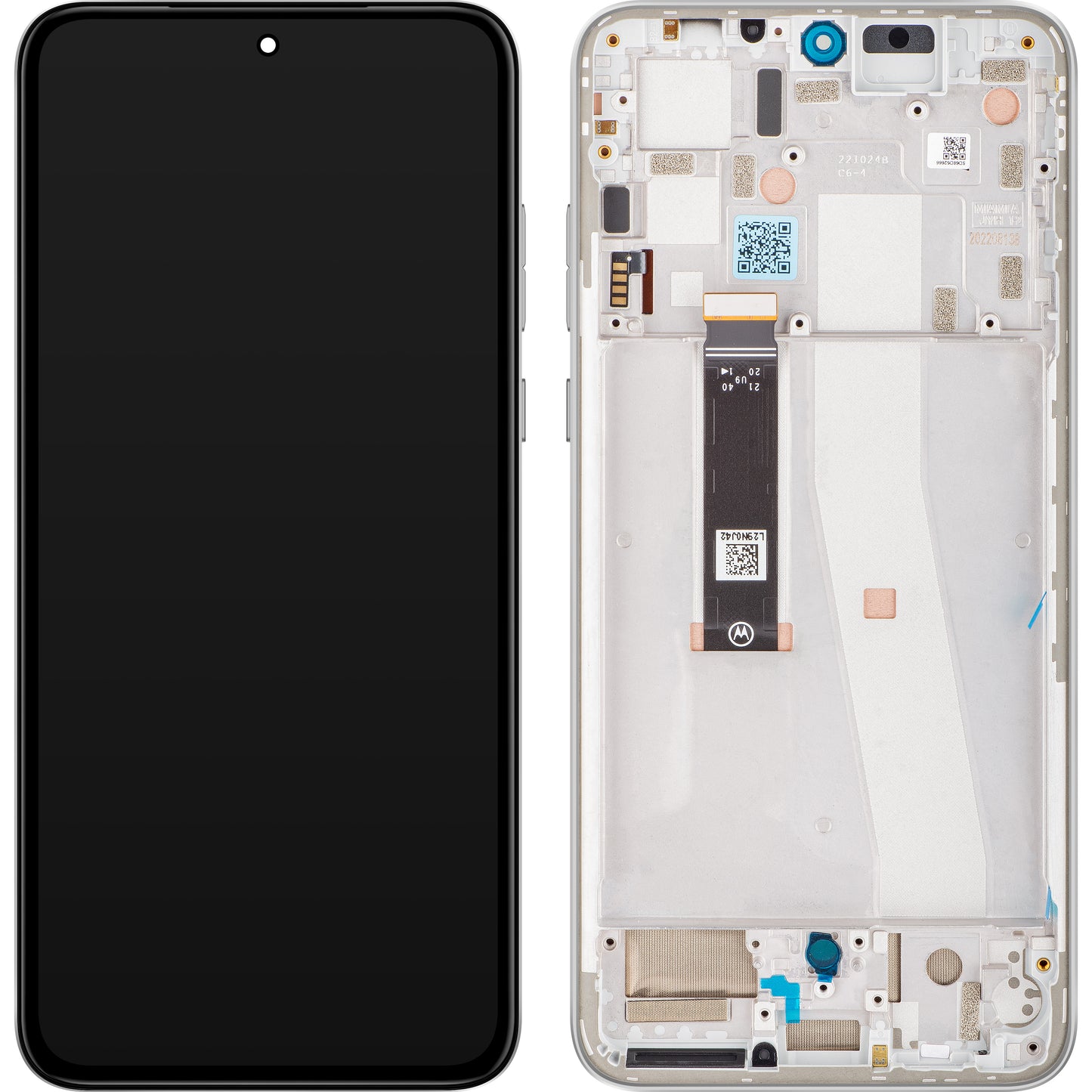 Motorola Edge 30 Neo kosketusnäyttö, kehyksellä, hopea (Ice Palace), huoltopaketti 5D68C21404