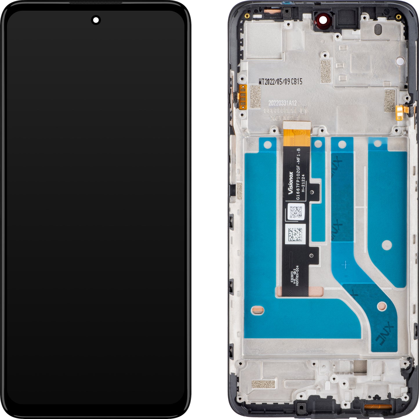 Kosketusnäyttö Motorola Edge 20 Lite, kehyksellä, musta, huoltopaketti 5D68C19271