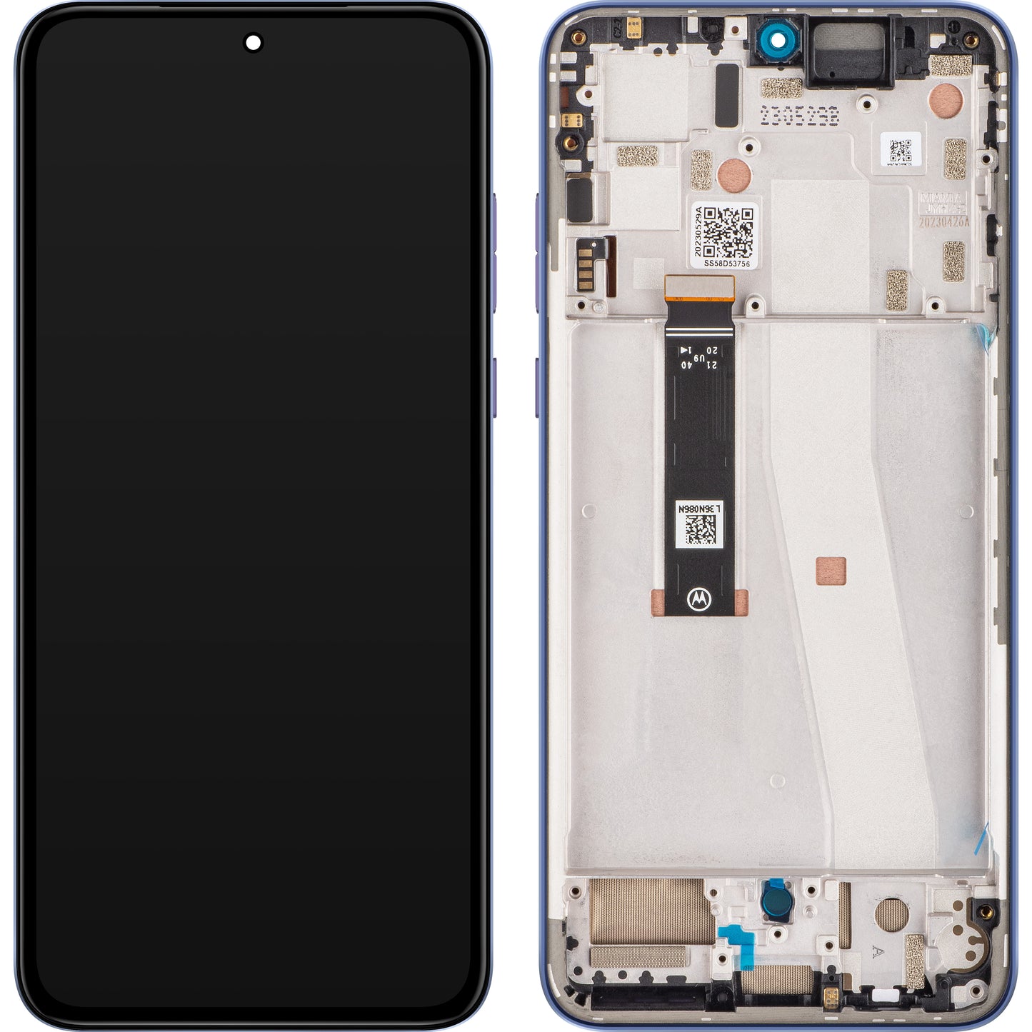 Kosketusnäyttö Motorola Edge 30 Neo, kehyksellä, violetti (Very Peri), Service Pack 5D68C21405