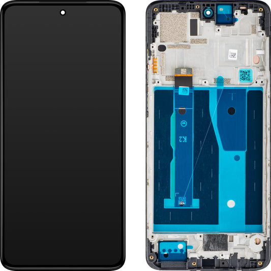 Kosketusnäyttö Motorola Moto G84, kehyksellä, musta, huoltopaketti 5D68C23231