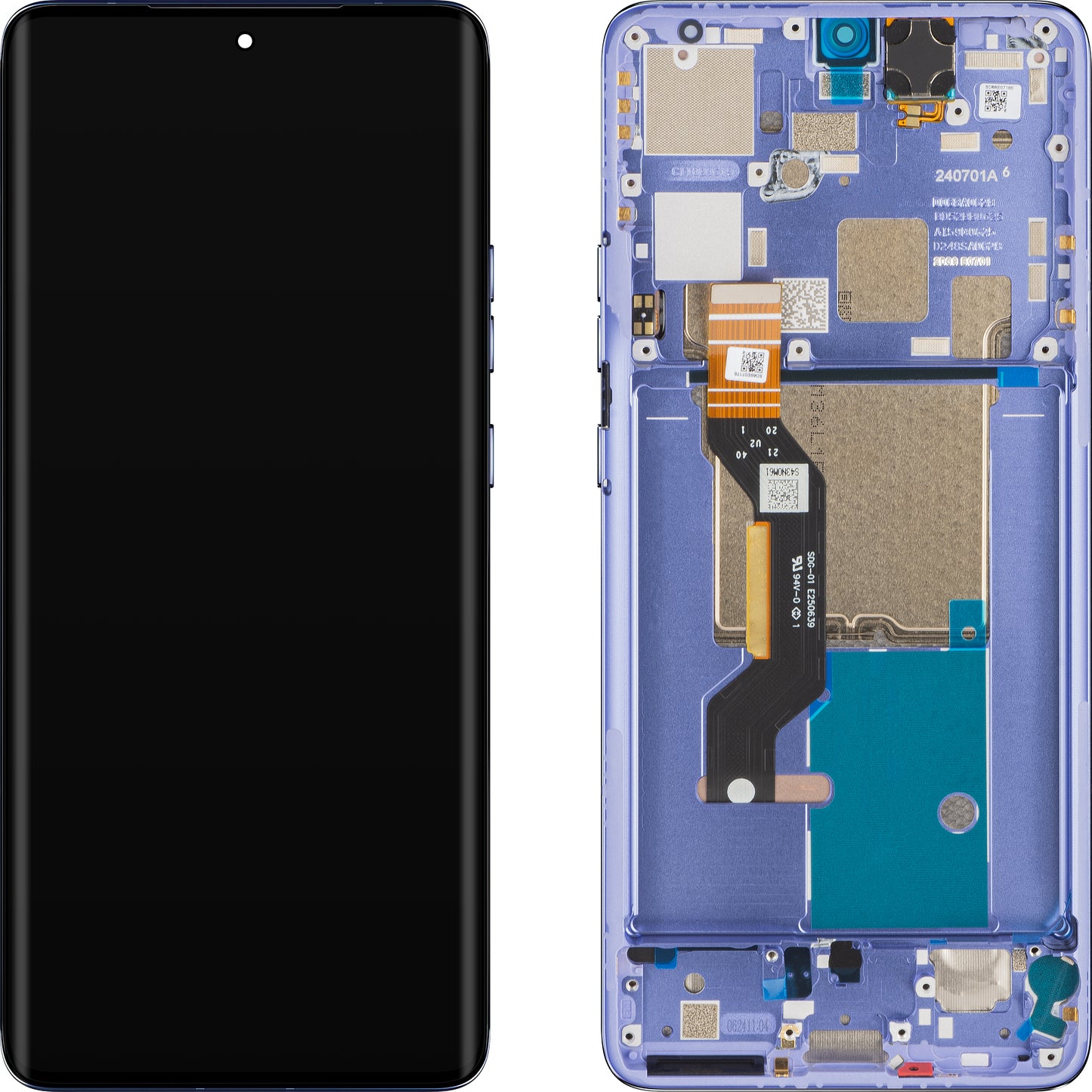 Kosketusnäyttö Motorola Edge 50 Pro, kehyksellä, violetti (Luxe Lavender), Service Pack 5D68C24093