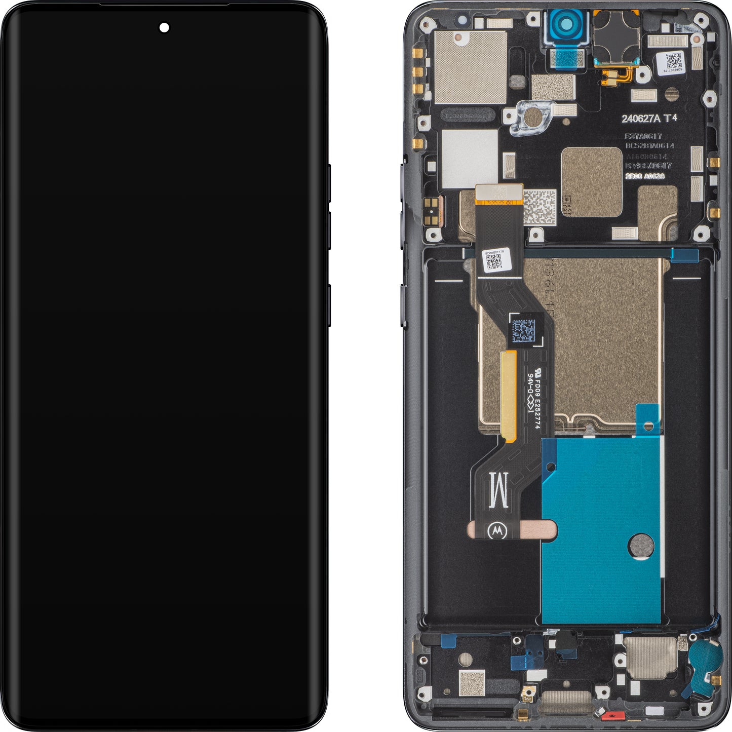 Kosketusnäyttö Motorola Edge 50 Pro, kehyksellä, musta (Black Beauty), huoltopaketti 5D68C24092