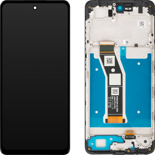 Kosketusnäyttö Motorola Moto G04s, kehyksellä, musta, huoltopaketti 5D68C24245