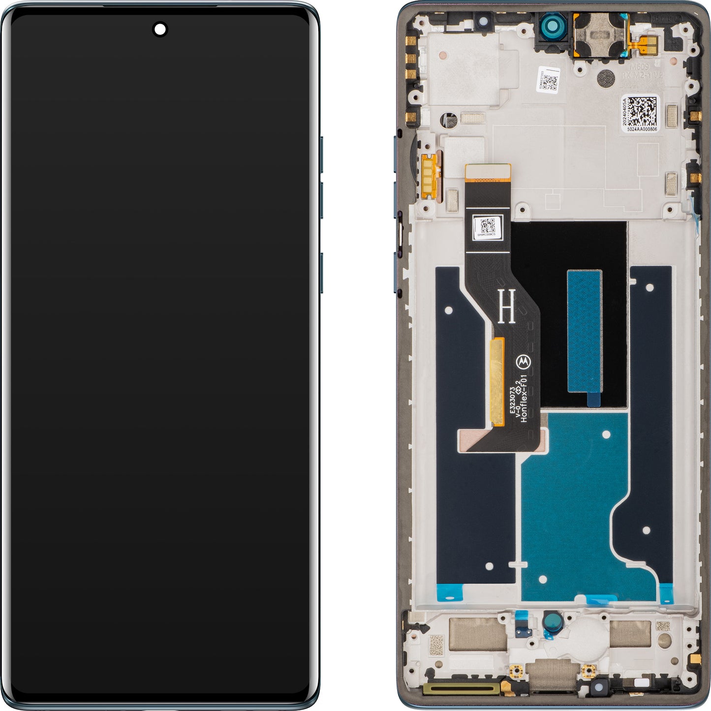 Motorola Edge 50 Fusion -kosketusnäyttö, kehyksellä, metsänsininen, huoltopaketti 5D68C24361