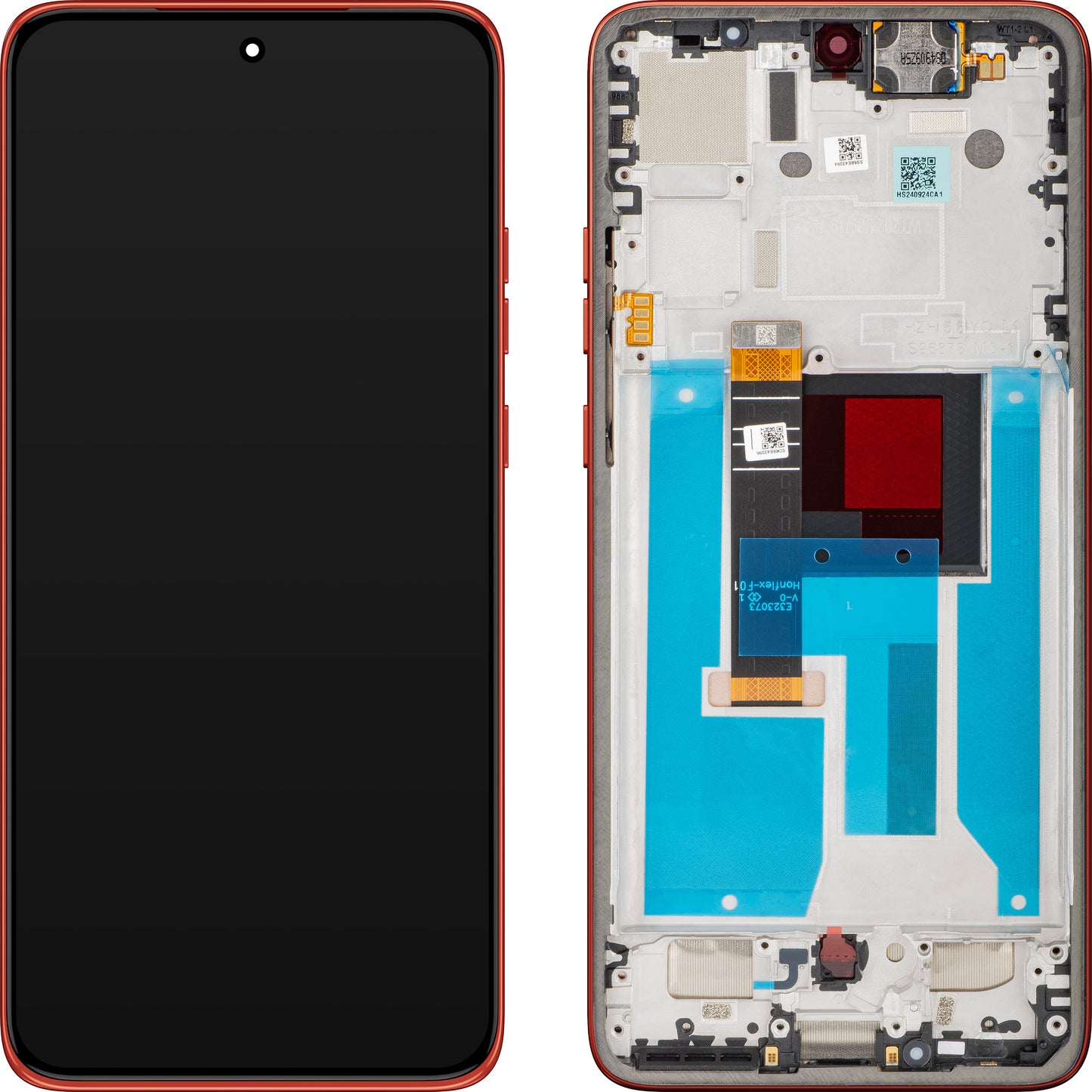 Motorola Edge 50 Neo kosketusnäyttö, kehyksellä, punainen (Poinciana), huoltopaketti 5D68C28684