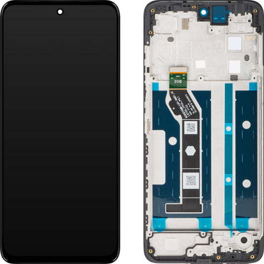 Kosketusnäyttö Motorola Moto G15 / Moto G15 Power, kehyksellä, musta, huoltopaketti 5D68C29273