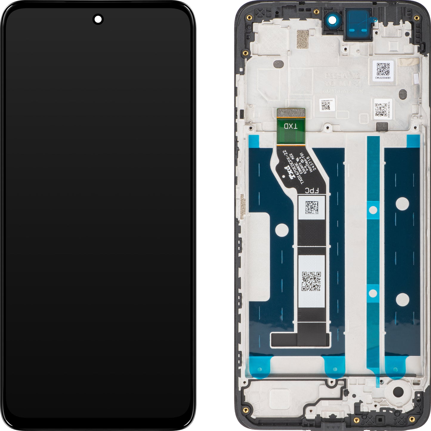 Kosketusnäyttö Motorola Moto E15 / G05, kehys, musta, Service Pack 5D68C29300