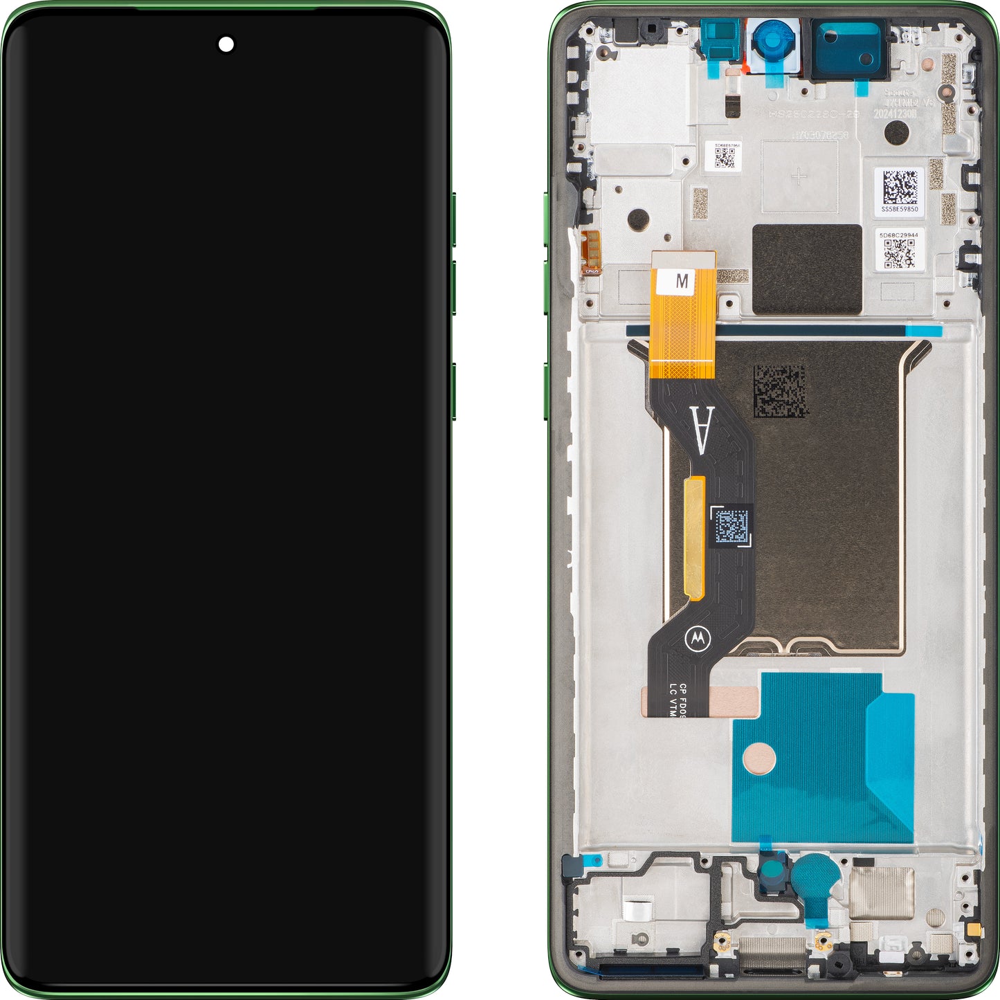 Motorola Edge 60 -näyttö kosketusnäytöllä, kehyksellä, vihreä, Service Pack 5D68C29944