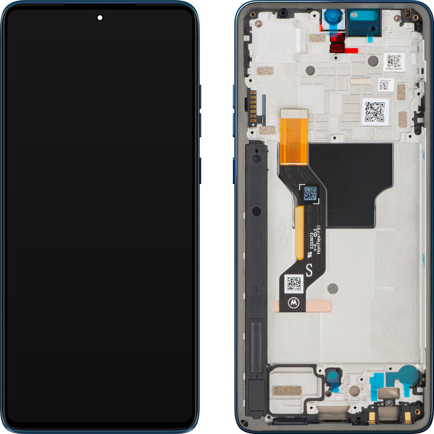 Näyttö kosketusnäytöllä Motorola Moto G Stylus 5G (2025), kehyksellä, laivastonsininen (Gibraltar Sea), Service Pack 5D68C29806