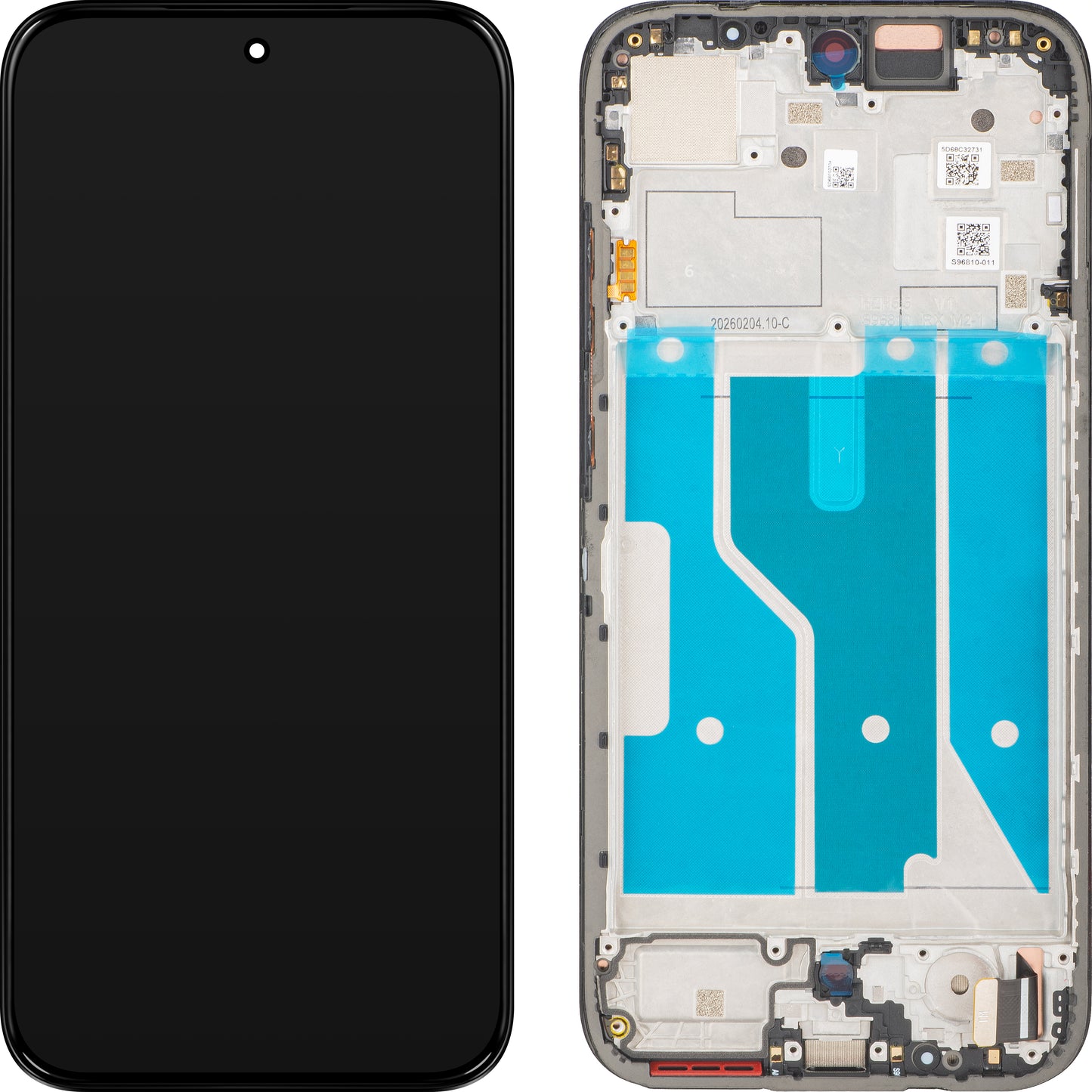 Motorola Moto G87 kosketusnäyttö, kehys mukana, musta, Service Pack 5D68C32731