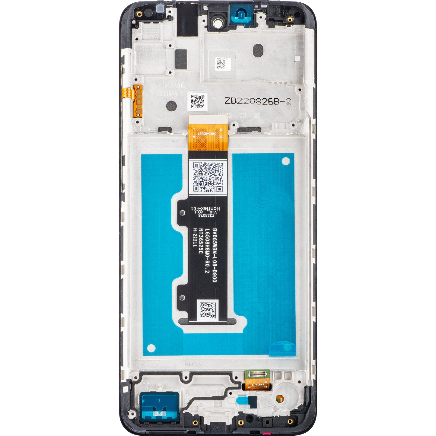 Motorola Moto E40 / E30 kosketusnäyttö kehyksellä, musta, huoltopaketti 5D68C19697
