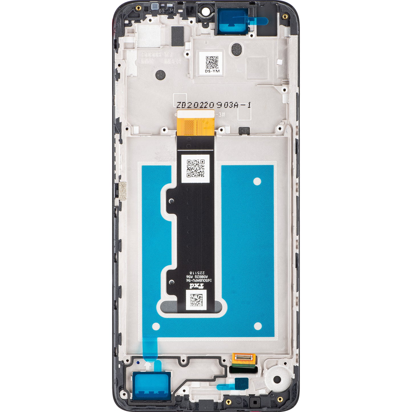 Kosketusnäyttö Motorola Moto E22i / E22, kehyksellä, musta, huoltopaketti 5D68C21594