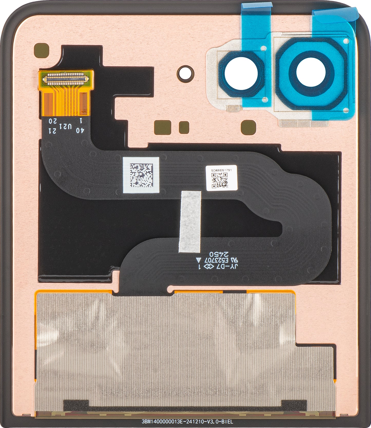 Motorola Razr 60 Ultra -näyttö kosketusnäytöllä, Sub Outer, Service Pack 5D68C29811