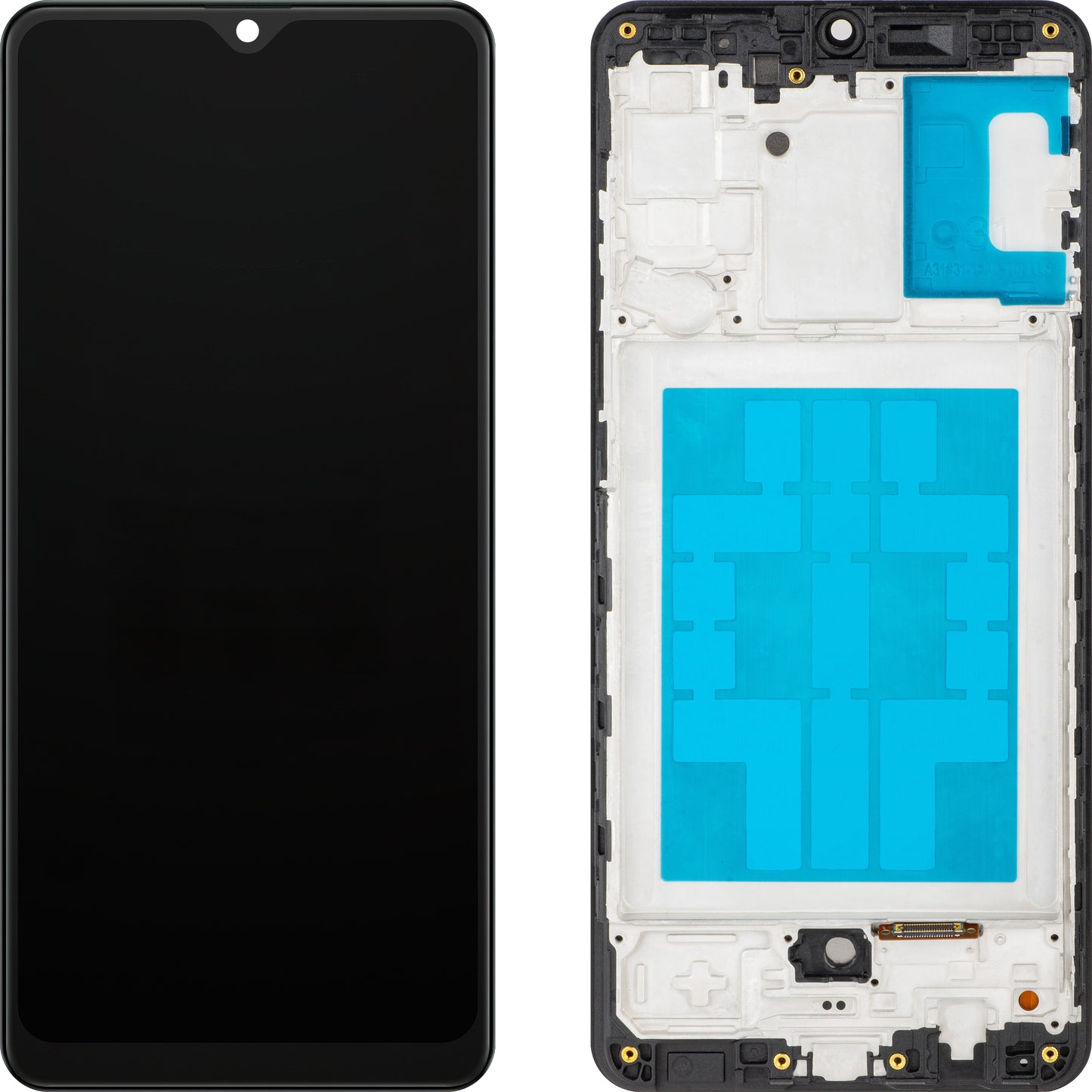 MP Touchscreen Display compatible with Samsung Galaxy A31 A315, with Frame, Black