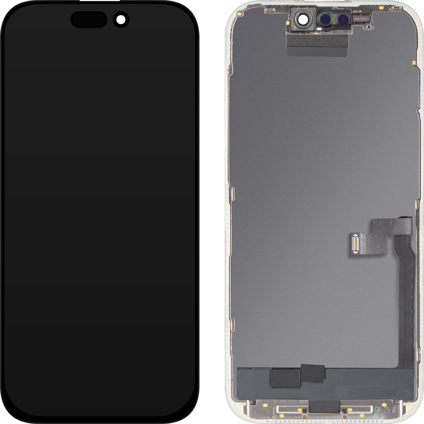 Näyttö MP-kosketusnäytöllä yhteensopiva Apple iPhone 16 Pro:n kanssa, kehyksellä, OLED FHD Diagnostic -versio, Musta