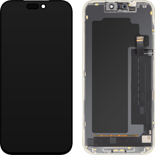 MP-kosketusnäyttö, yhteensopiva Apple iPhone 17 Pro Maxin kanssa, kehyksellä, OLED FHD IC Movable -versio, musta