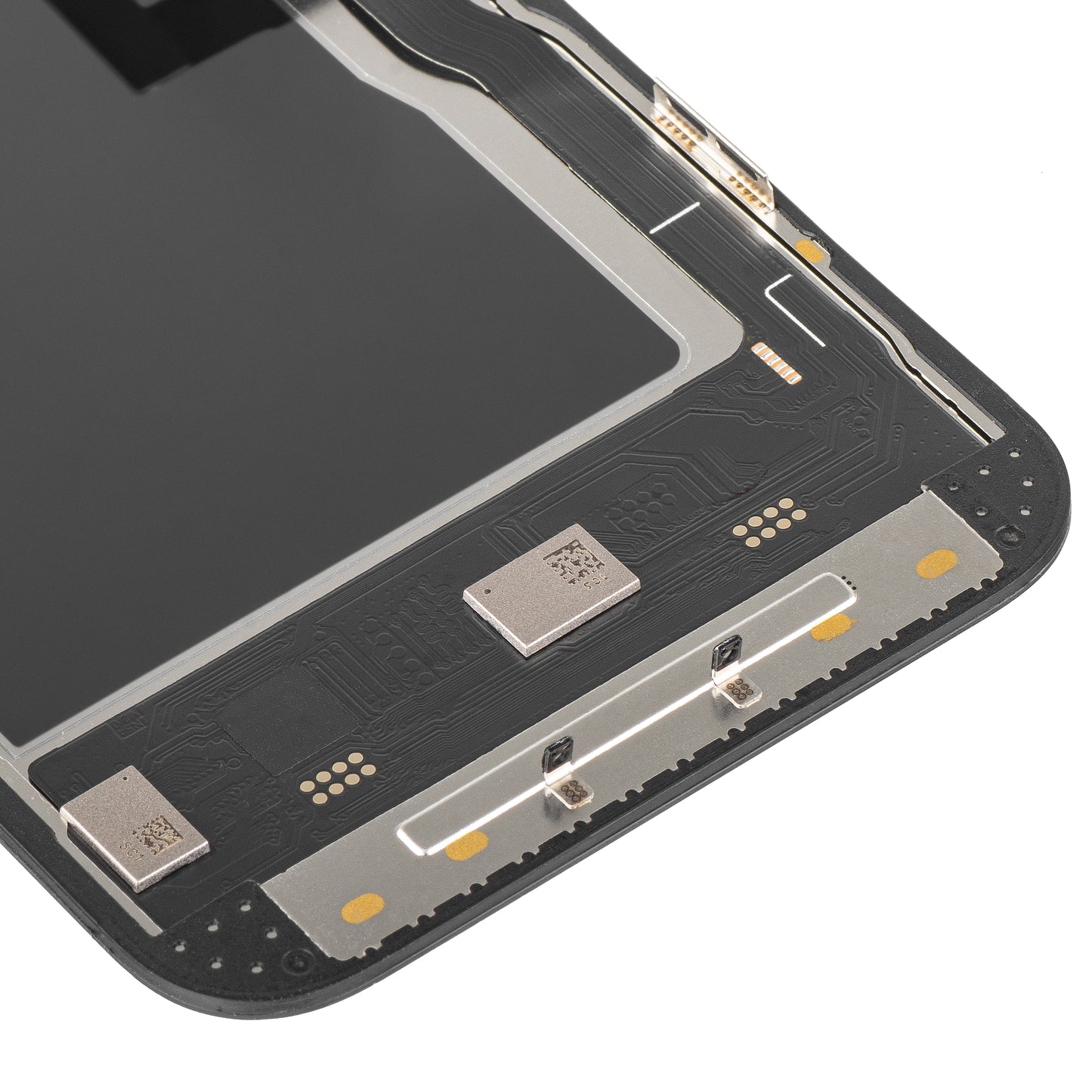 Näyttö MP-kosketusnäytöllä yhteensopiva Apple iPhone 13 Pro:n kanssa, kehyksellä, Soft OLED FHD 120Hz IC Movable, Musta