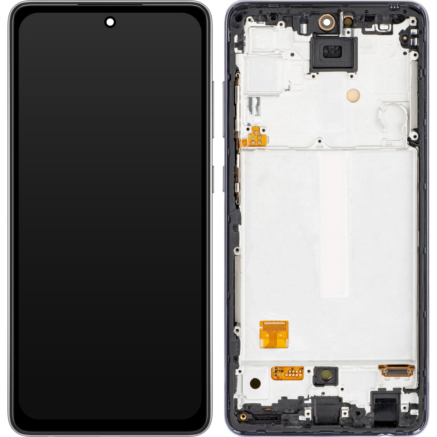 MP kosketusnäyttö yhteensopiva Samsung Galaxy A52s 5G A528 / A52 5G A526 / A52 A525 kanssa, kehyksellä, OLED versio, musta