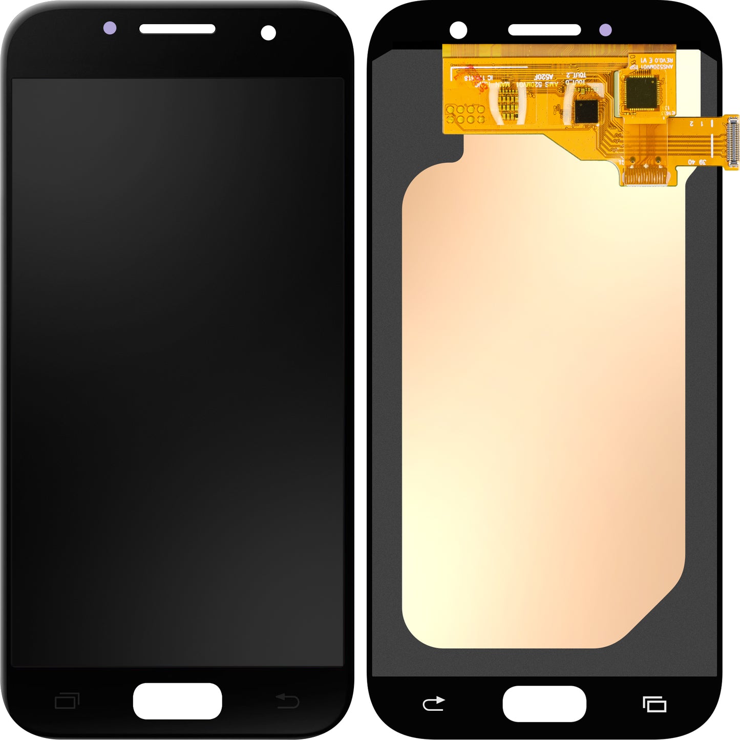 Näyttö MP-kosketusnäytöllä yhteensopiva Samsung Galaxy A5 (2017) A520, OLED-versio