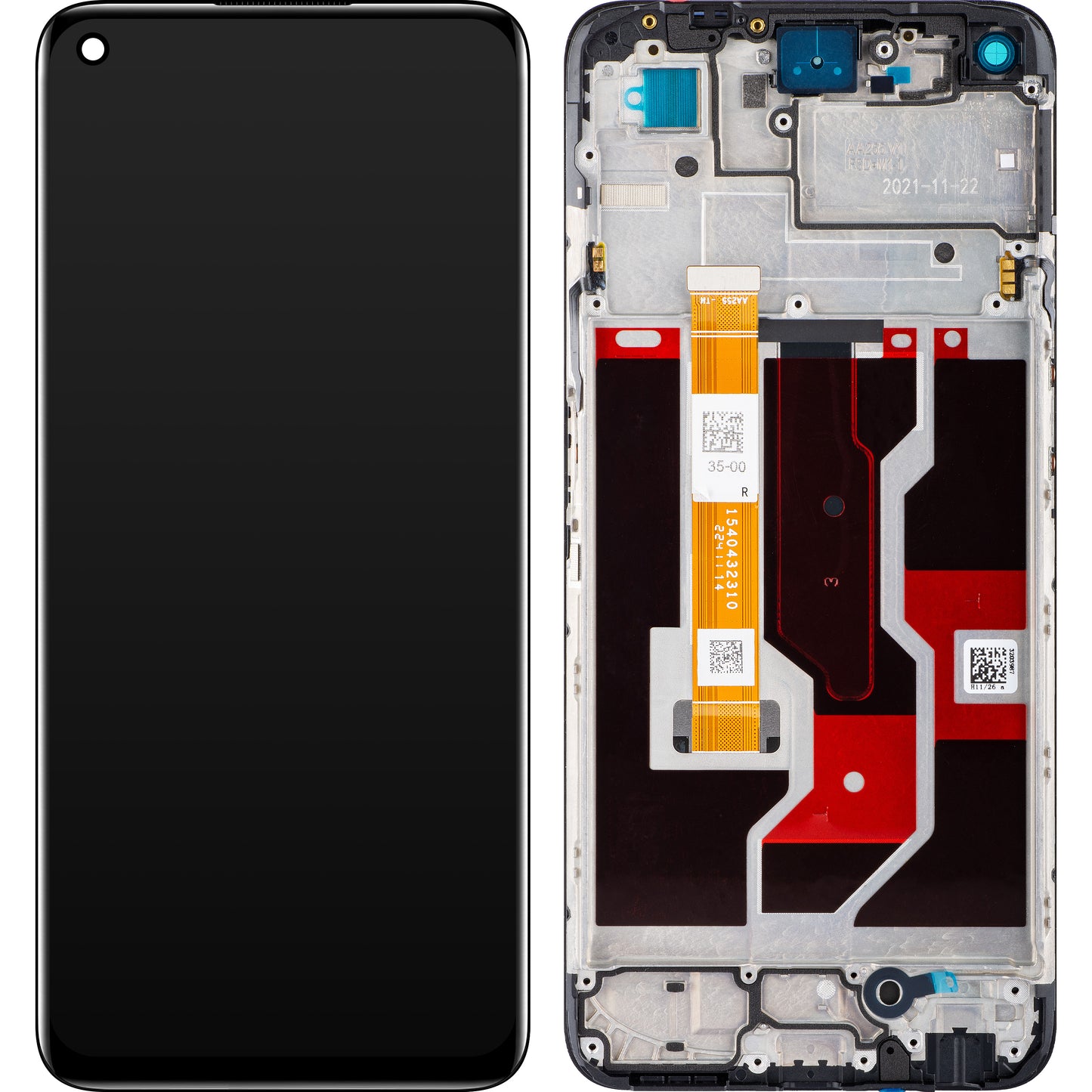 Oppo A96 kosketusnäyttö, kehys, musta, Service Pack 4130058