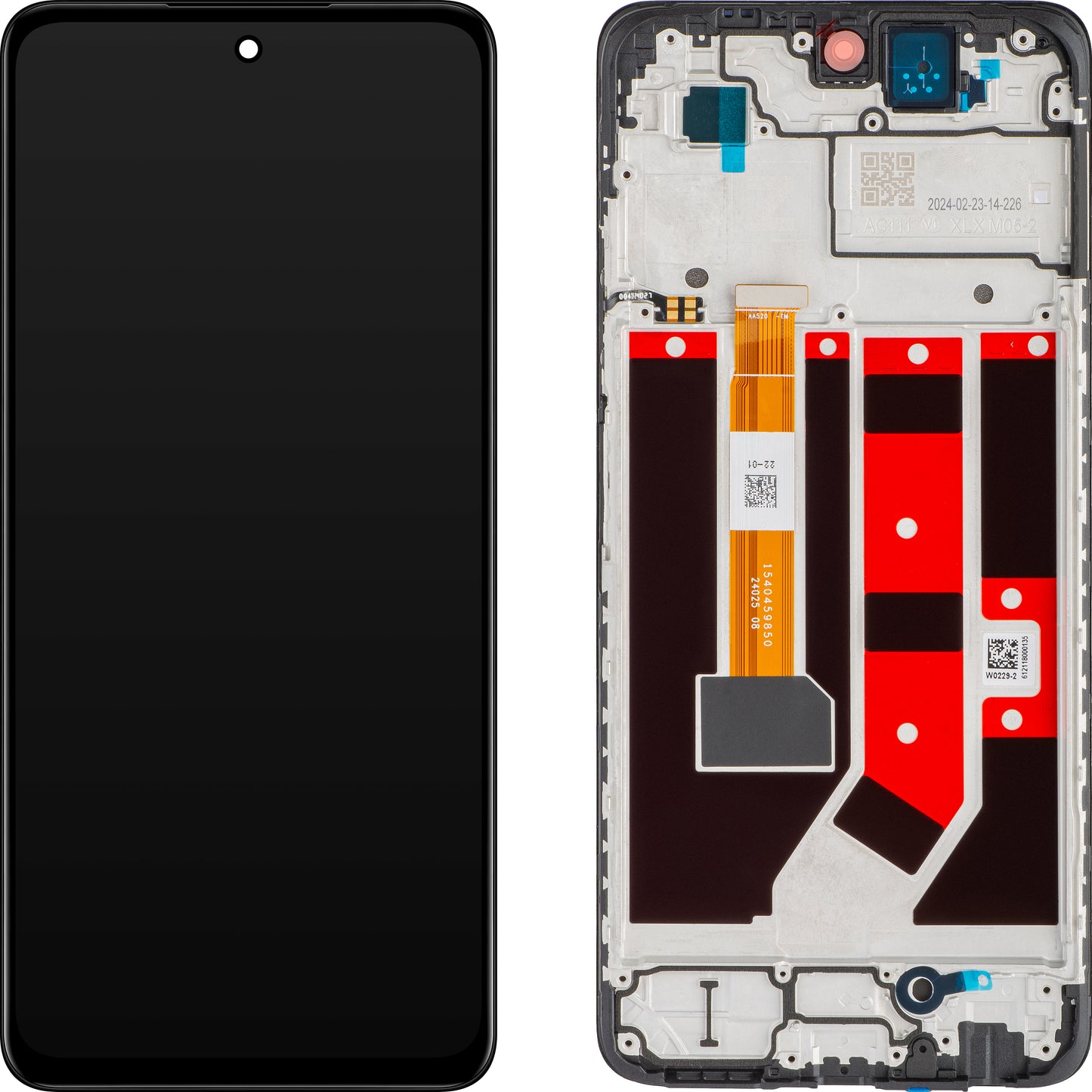 Kosketusnäyttö Oppo A58 4G, kehyksellä, musta, Service Pack 621029000089
