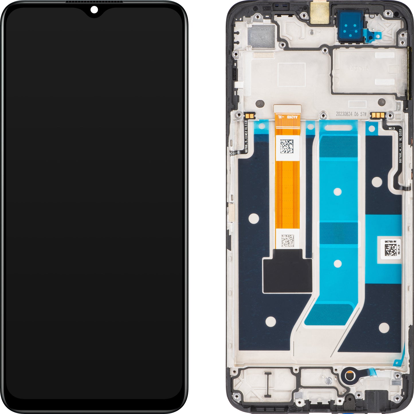 Kosketusnäyttö Oppo A78 5G, kehyksellä, musta, huoltopaketti 4130428