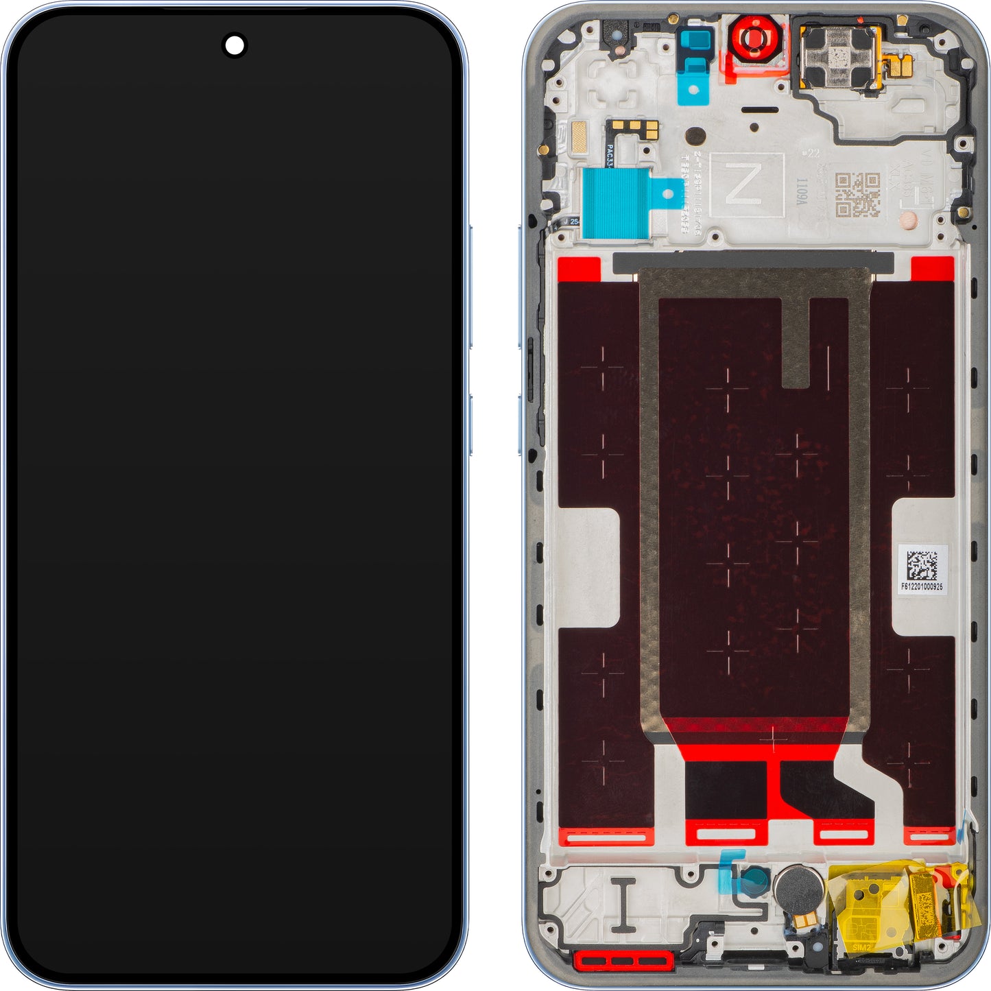 Näyttö kosketusnäytöllä Oppo Reno15 F, kehyksellä, Sininen (Aurora Blue), Service Pack 621029000798