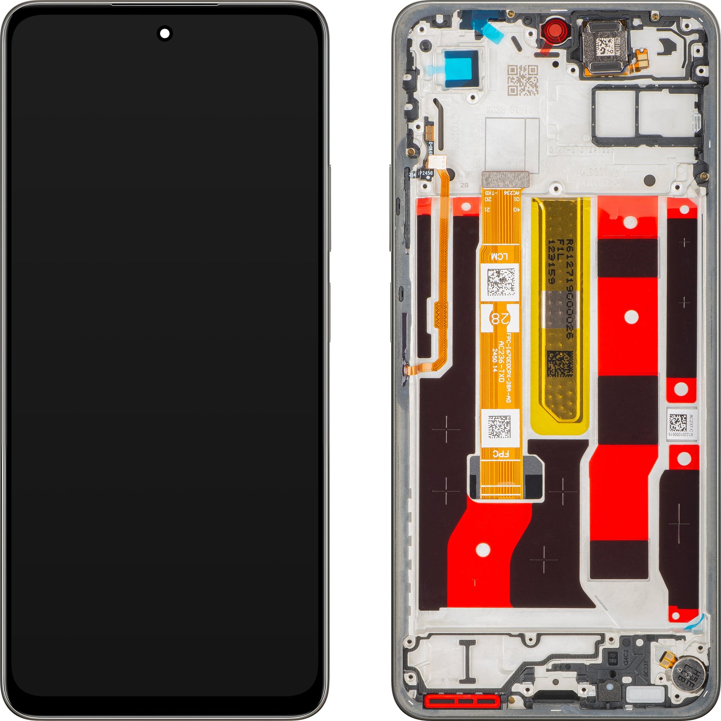 Näyttö kosketusnäytöllä Oppo A5 Energy / A5 Pro, kehyksellä, ruskea (Mocha Brown), huoltopaketti 621029000495