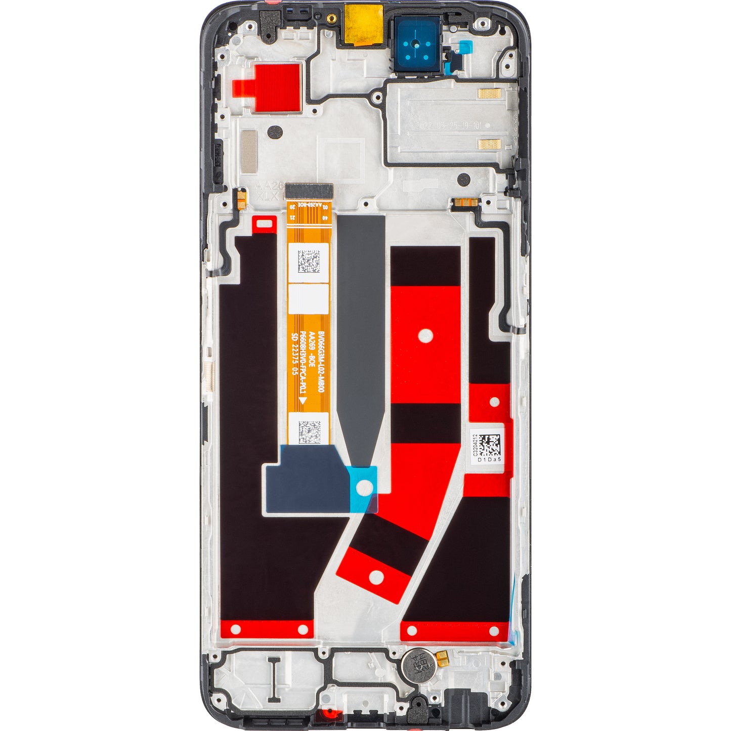 Näyttö kosketusnäytöllä Oppo A77 5G, kehyksellä, musta, Service Pack 4130192