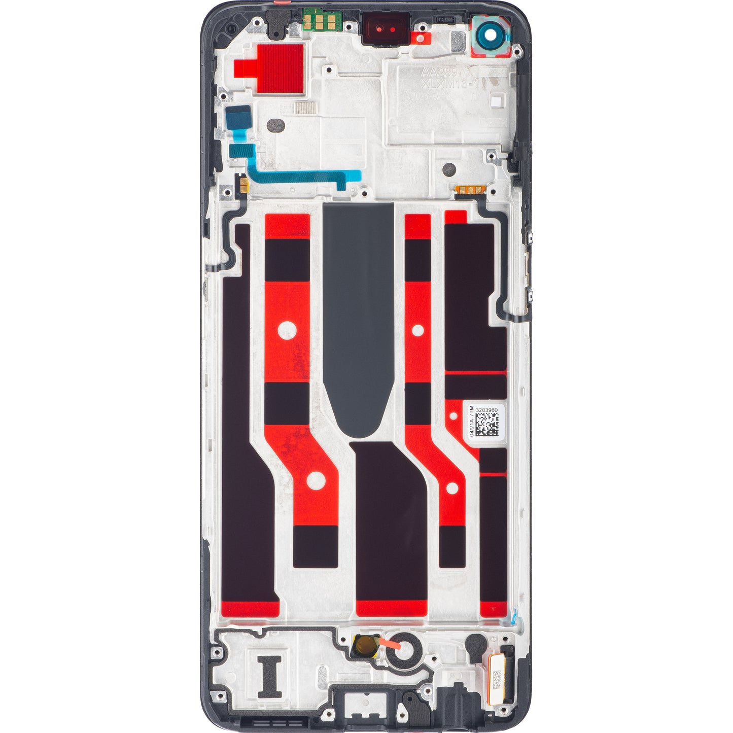 Näyttö kosketusnäytöllä Oppo Reno8 Lite / Reno7 Lite / Reno7 Z 5G, kehyksellä, musta, Service Pack 4130035