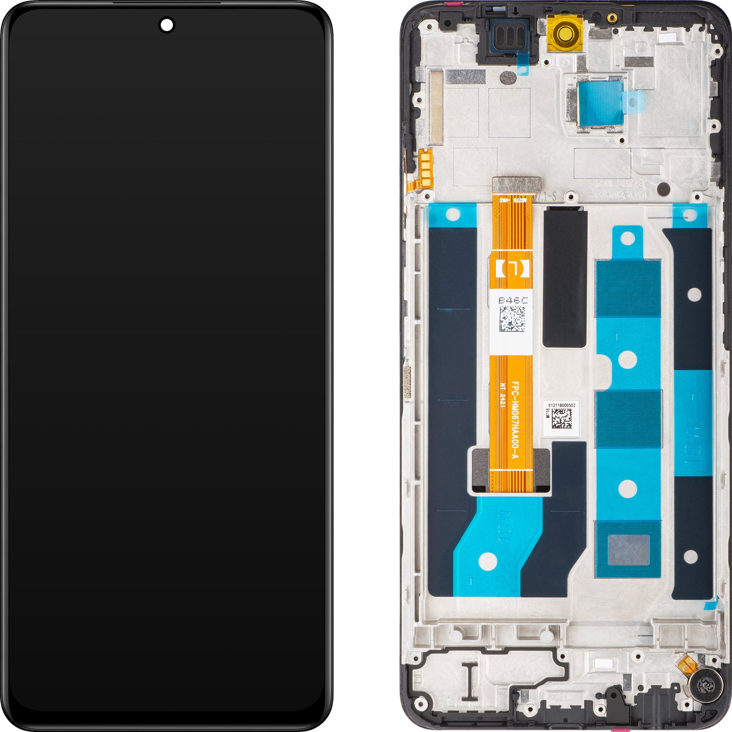 Kosketusnäyttö Realme 12x, kehyksellä, hehkuva musta, Service Pack 621029000186