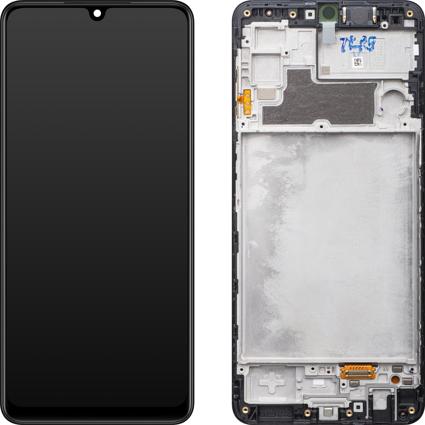 Samsung Galaxy Galaxy M22 M225 kosketusnäyttö, kehyksellä, musta, huoltopaketti GH82-26153A