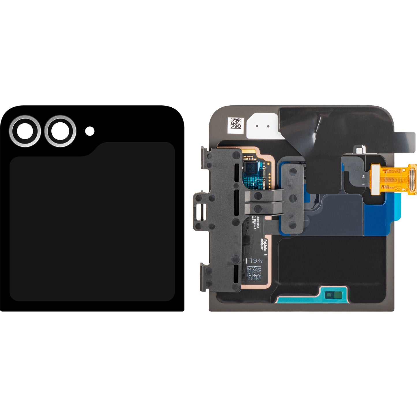 Näyttö kosketusnäytöllä Samsung Galaxy Z Flip6 F741, Sub Outer, Valkoinen, Service Pack GH97-30012F