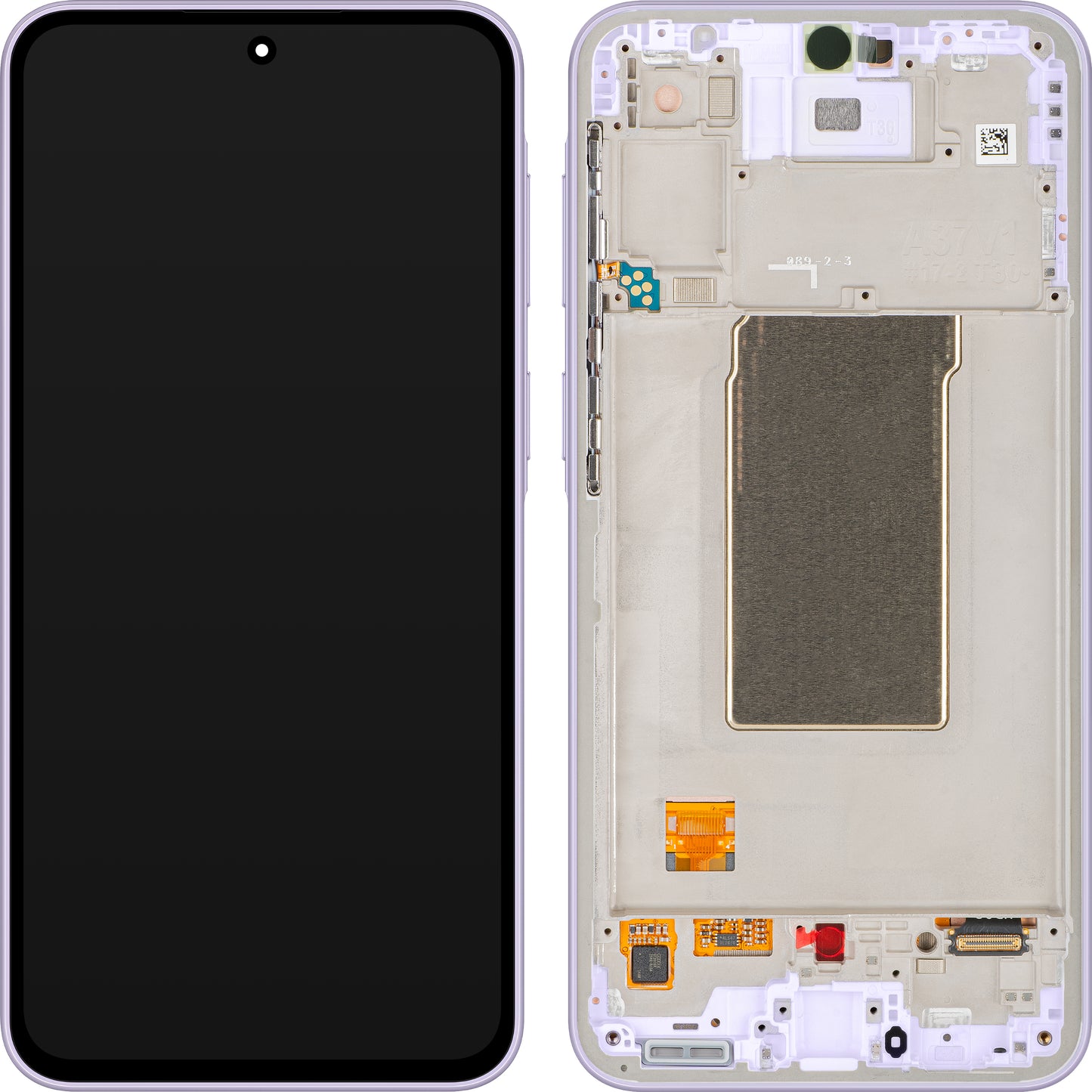 Samsung Galaxy A37 5G Touchscreen Display with Frame, Purple (Light Violet), Service Pack GH82-39232D