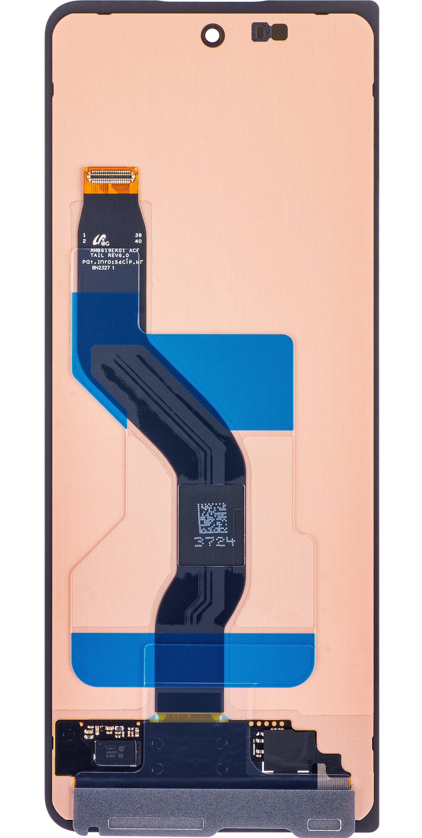 Kosketusnäyttö Samsung Galaxy Z Fold5 F946, ulkoinen osa, huoltopaketti GH82-31849A