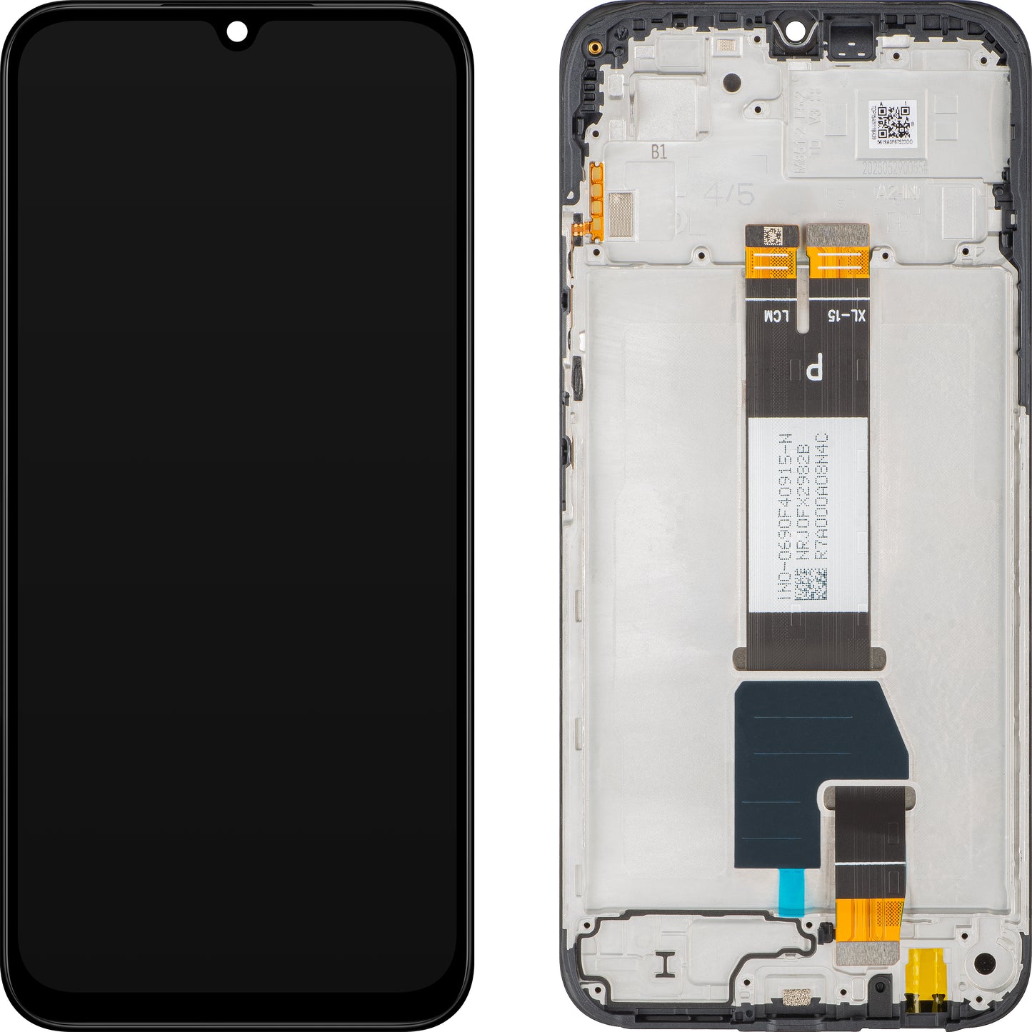 Näyttö kosketusnäytöllä Xiaomi Redmi 15C 5G, kehyksellä, musta, Service Pack 56000200P1500