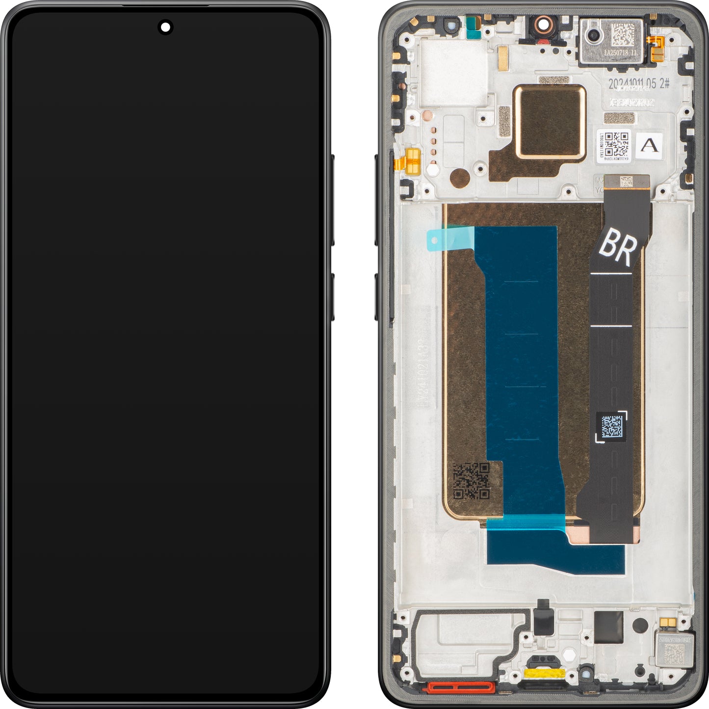 Xiaomi Poco X7 Pro -näyttö kosketusnäytöllä, kehyksellä, musta, Service Pack 56000300O1000