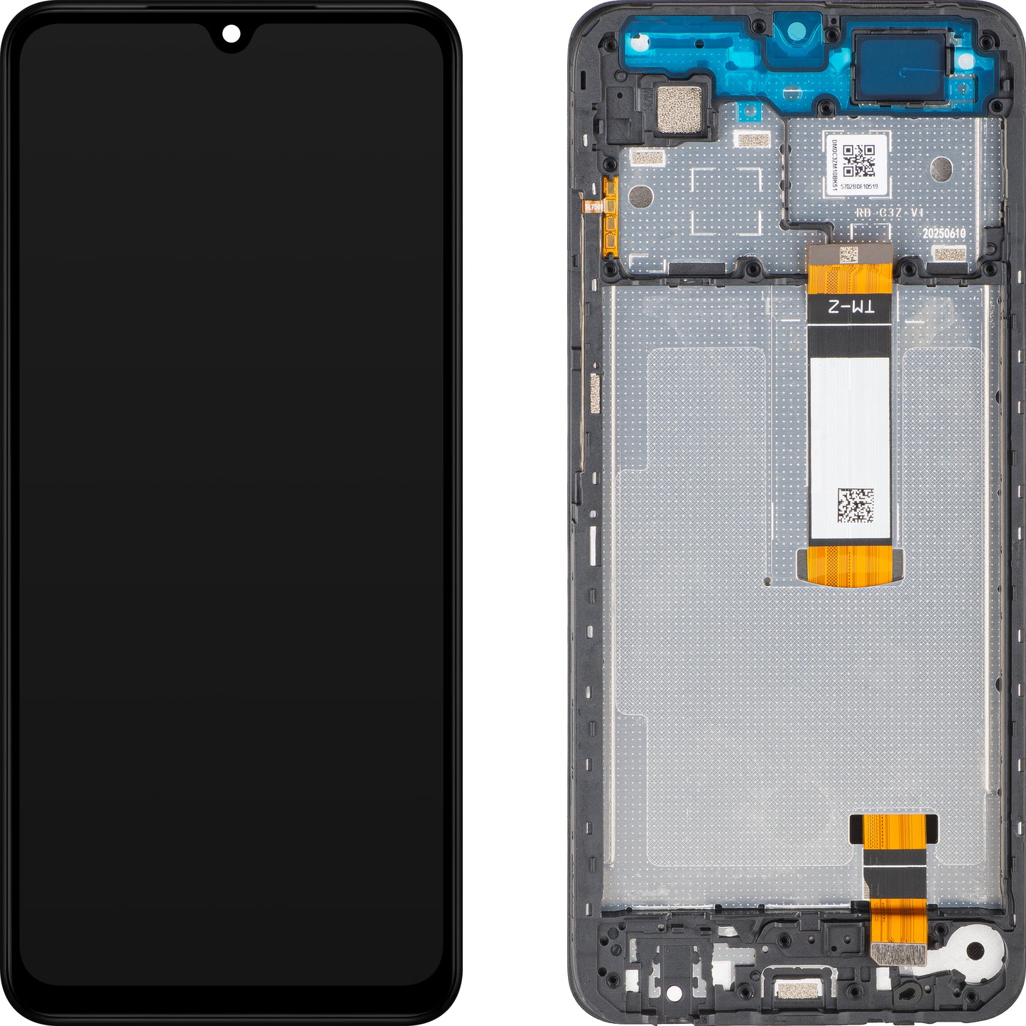 Xiaomi Poco C71 / Redmi A5 4G kosketusnäyttö, kehys, Long Flex -versio, musta, vaihto 56000100C3Z00