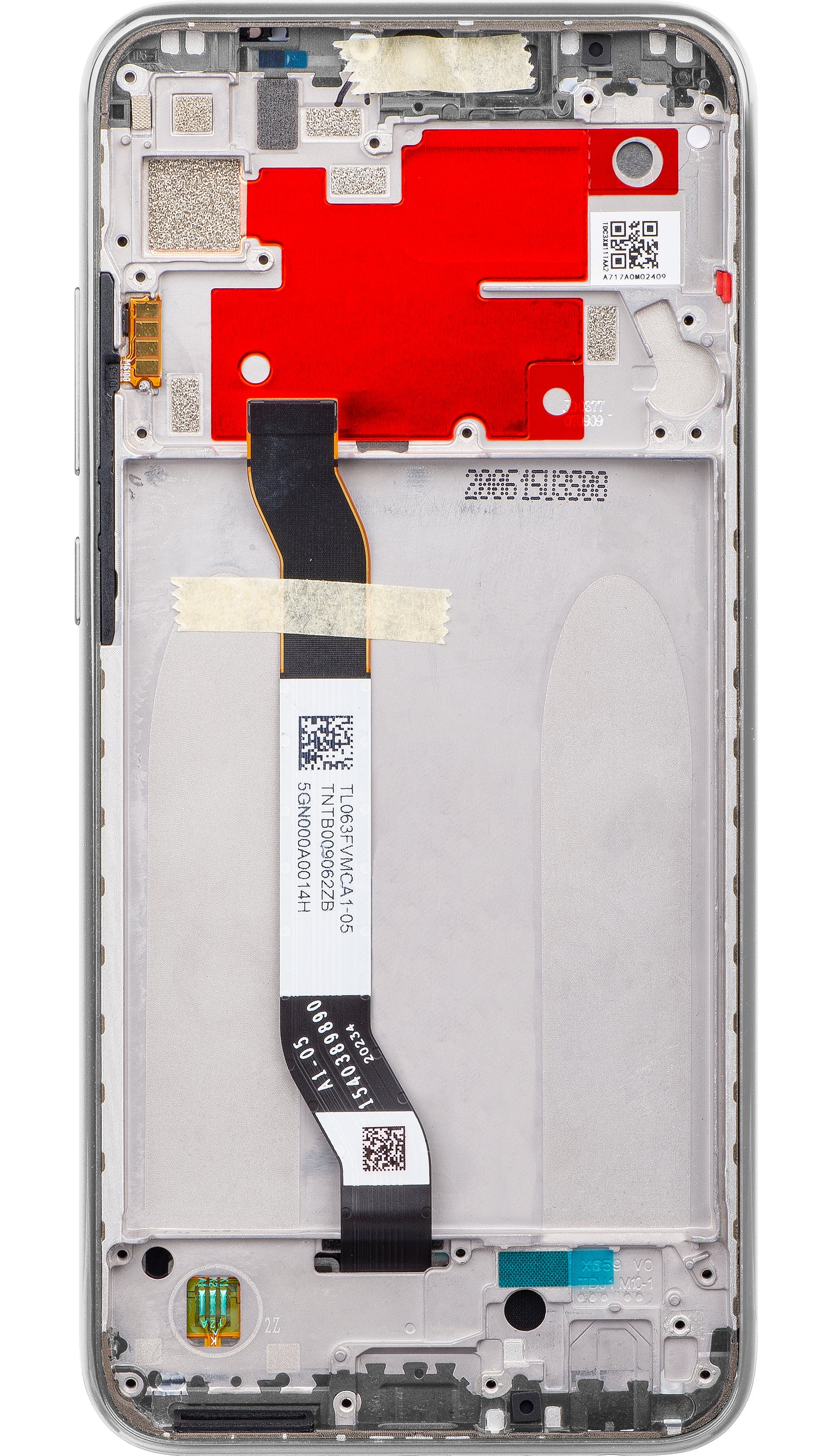 Xiaomi Redmi Note 8T kosketusnäyttö, kehyksellä, hopea (kuunvalonvalkoinen), huoltopaketti 5600020C3X00