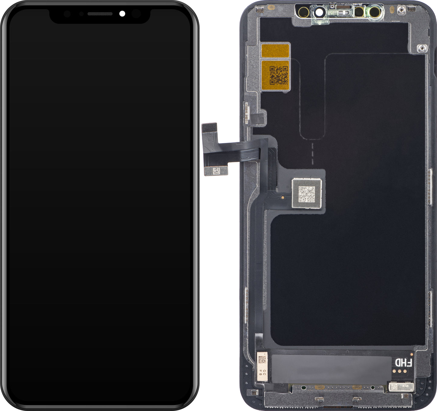 ZY Kosketusnäyttö Apple iPhone 11 Pro Max -puhelimeen, kehyksellä, In-Cell IC -siirrettävä LCD-versio, musta