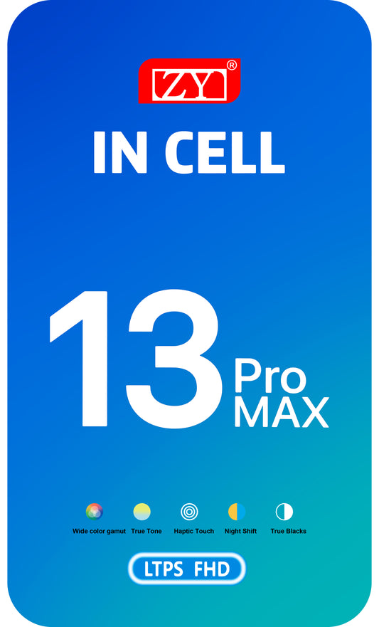 ZY Kosketusnäyttö Apple iPhone 13 Pro Max -puhelimeen, kehyksellä, In-Cell IC -siirrettävä LCD-versio, musta